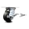 Service Caster 4 Inch Rubber on Steel Caster with Roller Bearing and Brake/Swivel Lock SCC SCC-35S420-RSR-SLB-BSL - alternate 1